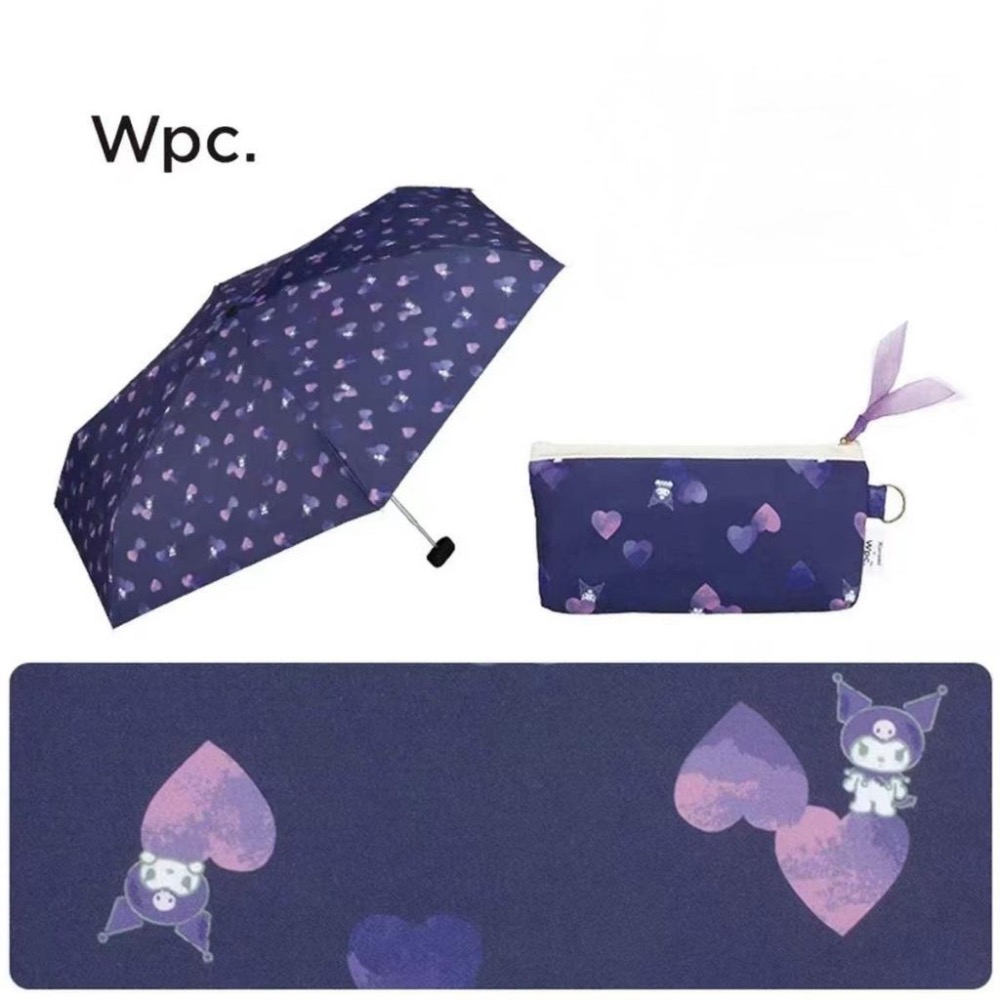 日本Wpc. 三麗鷗】晴雨兩用黑膠折傘｜附收納袋-細節圖5