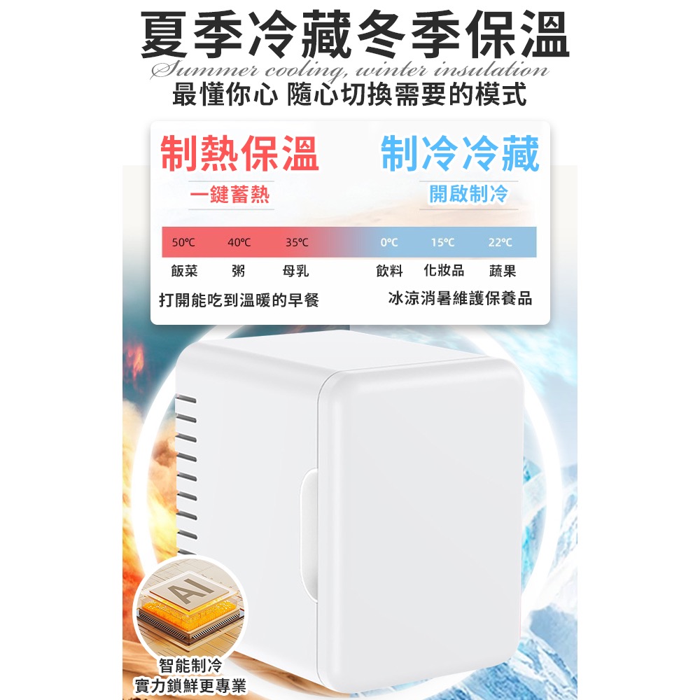 現貨居家宿舍迷你小冰箱/家車兩用/冷熱調節/顏色隨機-細節圖5