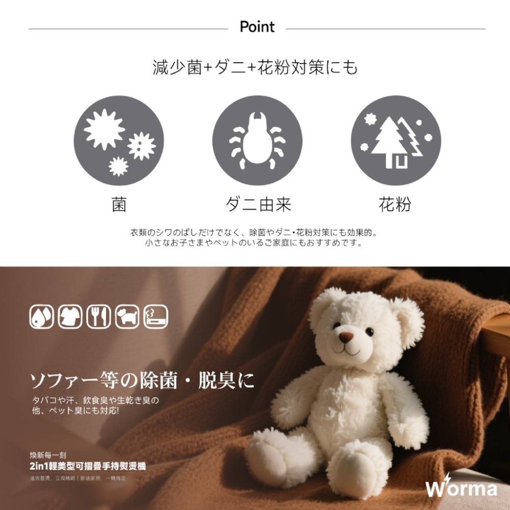 廠商現貨 Worma®2in1輕美型可摺疊手持熨燙機-細節圖6