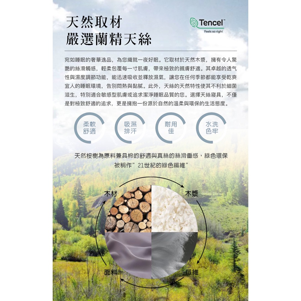 現貨台灣製~頂級100%60支天絲四件套床包組-雙人(含兩用被)四色任選-細節圖2