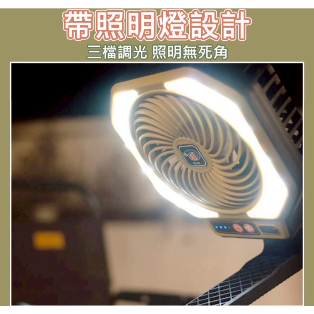 廠商現貨 YD26 戶外便攜帶燈露營夾子風扇-細節圖3