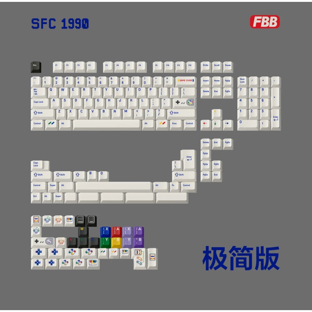 SFC 1990 鍵帽 PBT 復古 童趣 出清-細節圖2