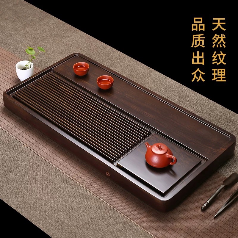 黑烏檀木實木茶盤-細節圖3