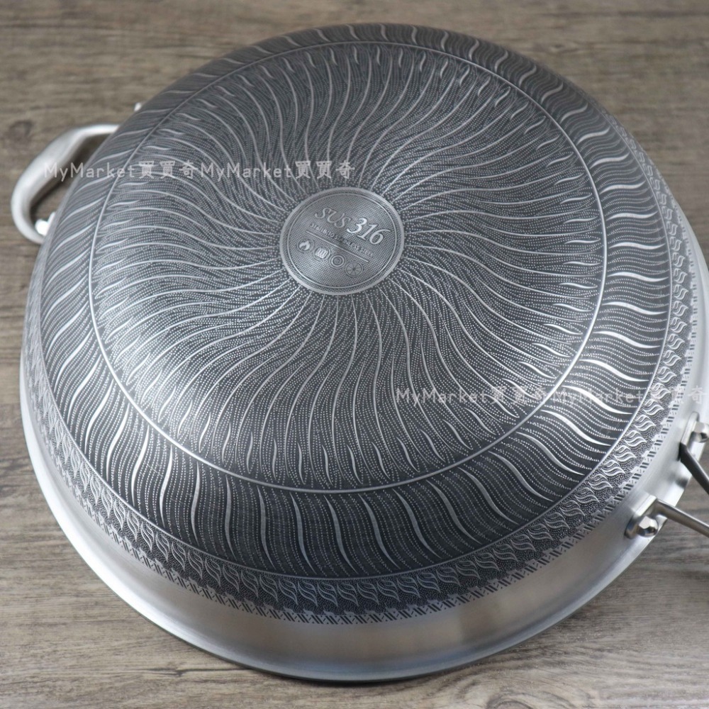 🌟316不鏽鋼🌟炒鍋 炒菜鍋 台灣製 深炒鍋 不鏽鋼鍋 蜂巢炒鍋 不沾炒鍋 中華炒鍋 38cm 42cm SAEMMI-細節圖6