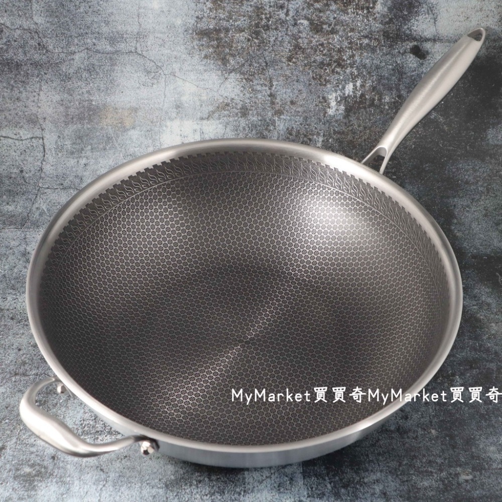 🌟316不鏽鋼🌟炒鍋 炒菜鍋 台灣製 深炒鍋 不鏽鋼鍋 蜂巢炒鍋 不沾炒鍋 中華炒鍋 38cm 42cm SAEMMI-細節圖7