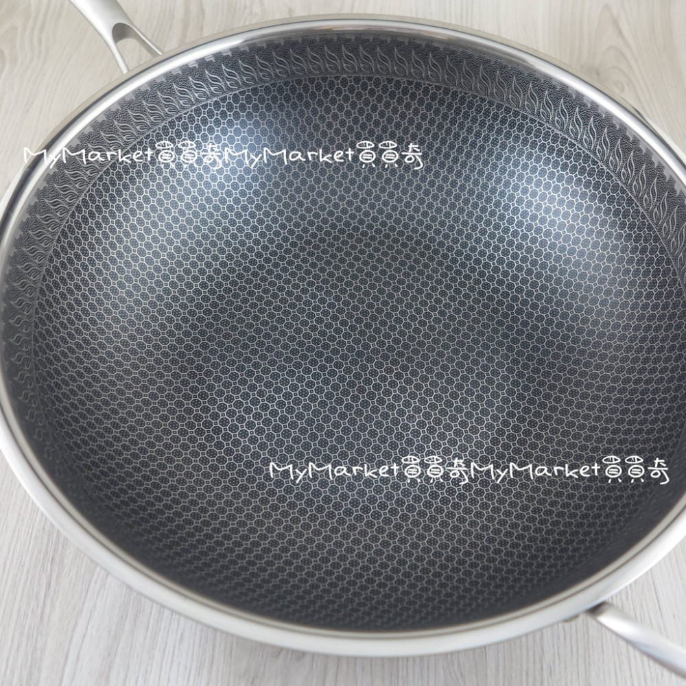 🌟台灣製🌟瑪露塔 316不鏽鋼 七層 不沾炒鍋 32/34/36/40CM 中華炒鍋 蜂巢炒鍋 炒菜鍋 無鉚釘 陶晶-細節圖2