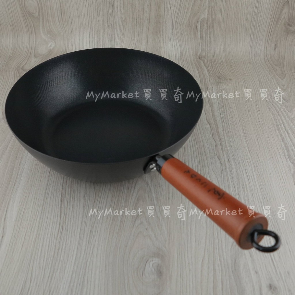 🌟台灣製🌟雪平鍋 炒鍋 不沾鍋 小炒鍋 牛奶鍋 佐佐味 碳鋼鍋 20CM【適用電磁爐/日本三層陶瓷不沾處理+山毛櫸柄】-細節圖2