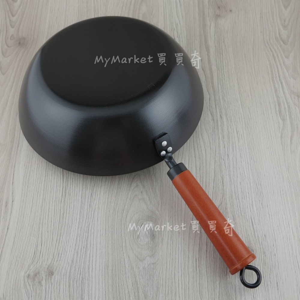 🌟台灣製🌟雪平鍋 炒鍋 不沾鍋 小炒鍋 牛奶鍋 佐佐味 碳鋼鍋 20CM【適用電磁爐/日本三層陶瓷不沾處理+山毛櫸柄】-細節圖3