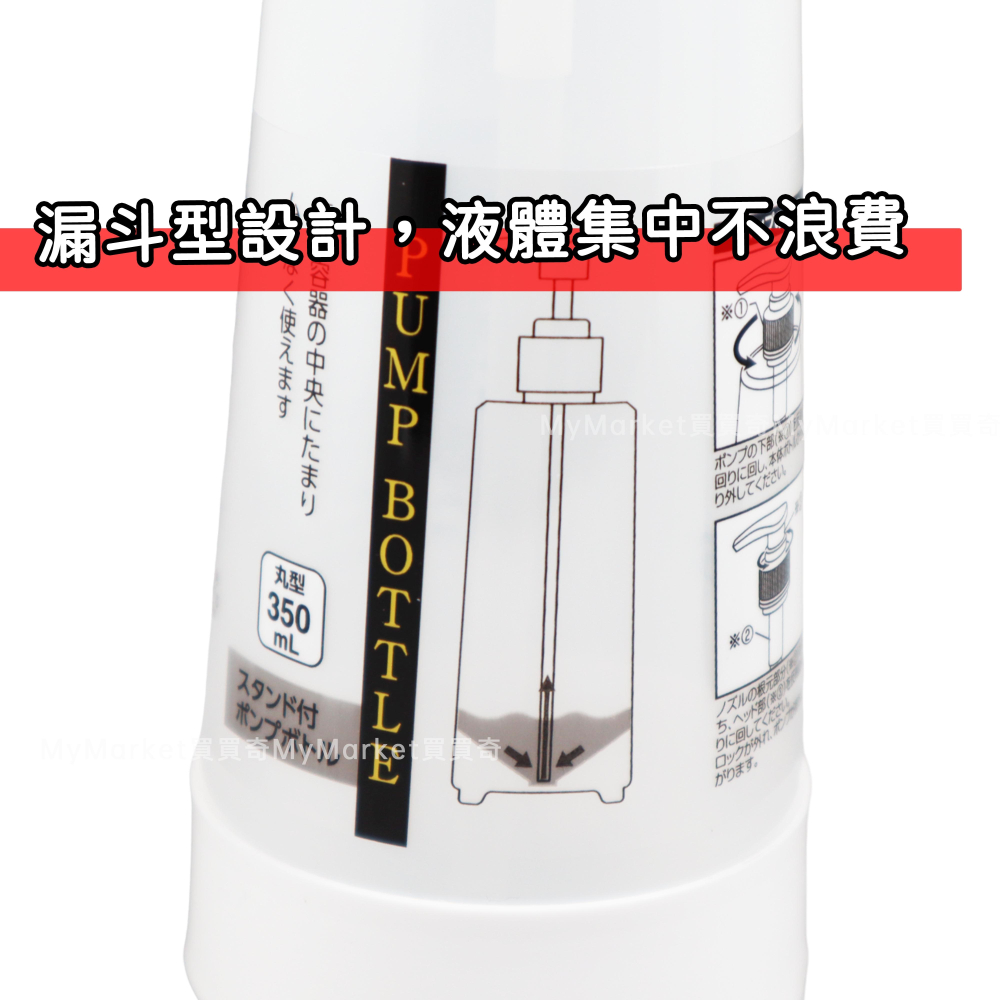 🌟集中不浪費🌟ECHO 集中型 丸型按壓瓶 350ml 洗髮精 沐浴乳 乳液瓶 洗碗精 按壓式 旅行瓶 分裝瓶 分裝罐-細節圖2