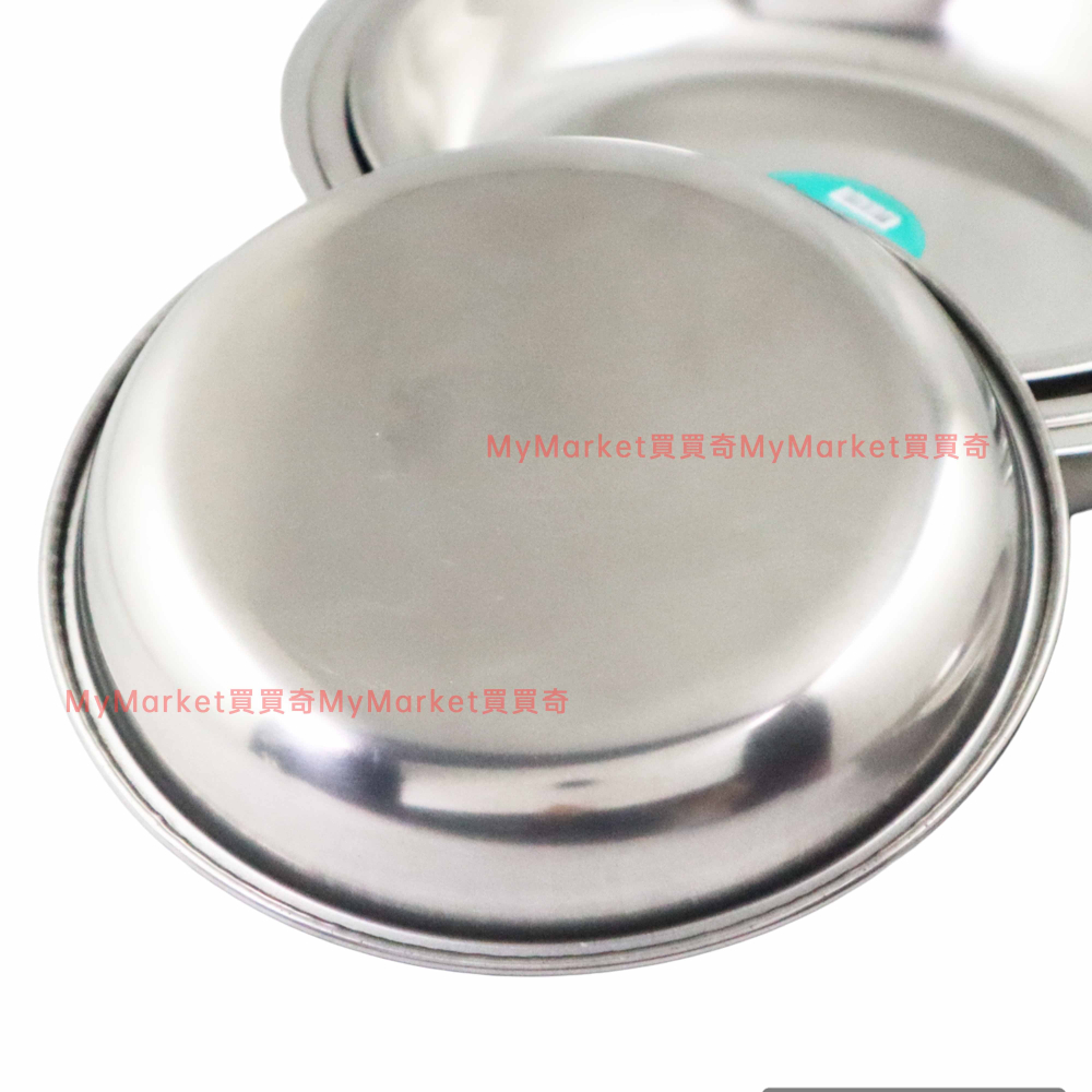 🌟台灣製🌟304不鏽鋼深型圓盤 電鍋蒸盤 16/18/20/22/24cm 圓皿 盤子 白鐵餐盤 料理盤 水果盤 露營盤-細節圖4