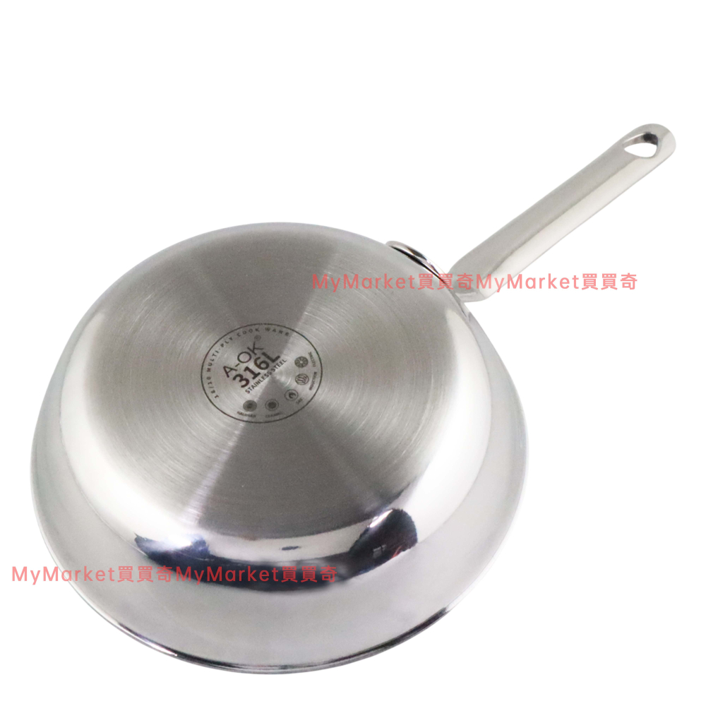 🌟可直火/IH A-OK 316不鏽鋼煎鍋 平底鍋 不銹鋼平煎鍋 醬料鍋 露營鍋 焦糖鍋 醬汁鍋 果醬 煎蛋鍋 潑油鍋-細節圖6