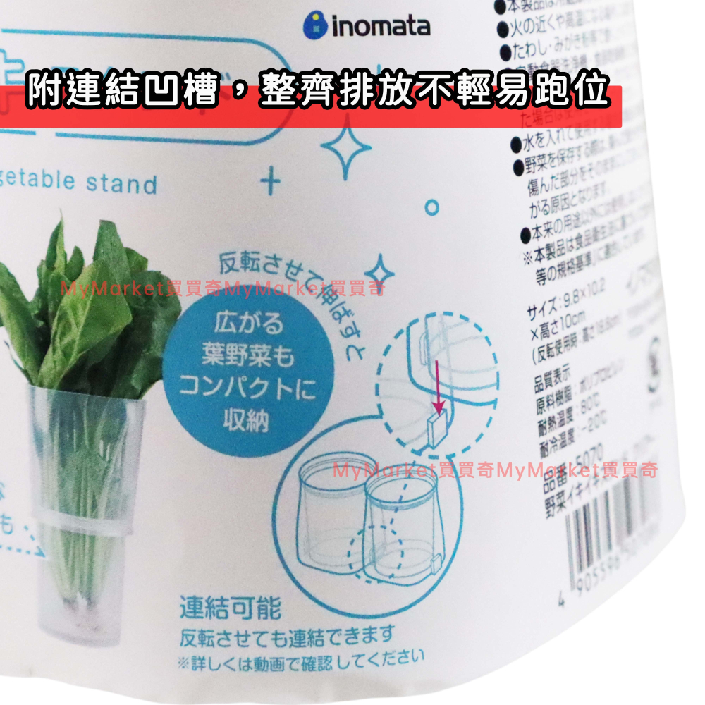 🌟日本製🌟冰箱收納盒 蔬菜保鮮盒 Inomata 鮮蔬冷藏收納座 蔬菜保鮮技術 冰箱冷藏 蔬果保鮮 蔬菜保鮮神器-細節圖4