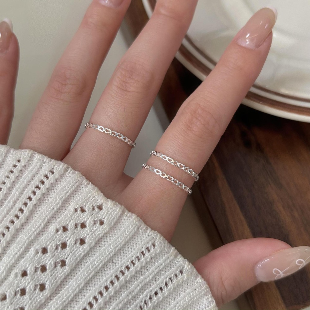 上下串接鏤空迷你愛心戒指-規格圖13