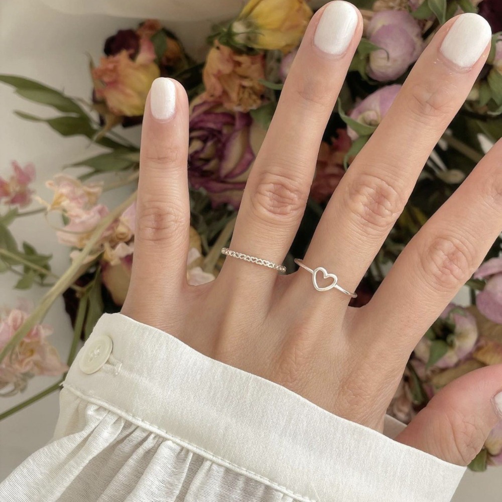 上下串接鏤空迷你愛心戒指-規格圖13