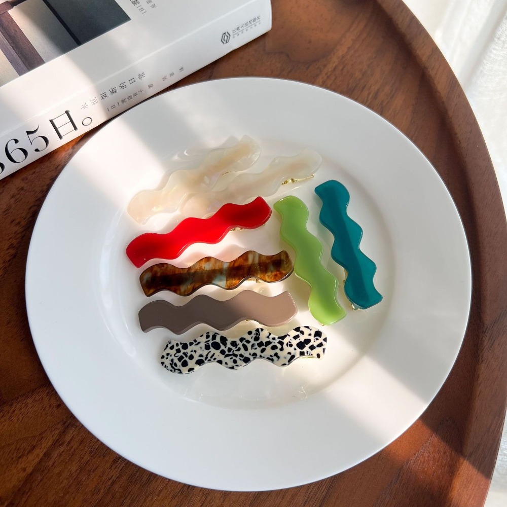 韓國人魚姬波浪鴨嘴髮夾（兩入一組）-細節圖4