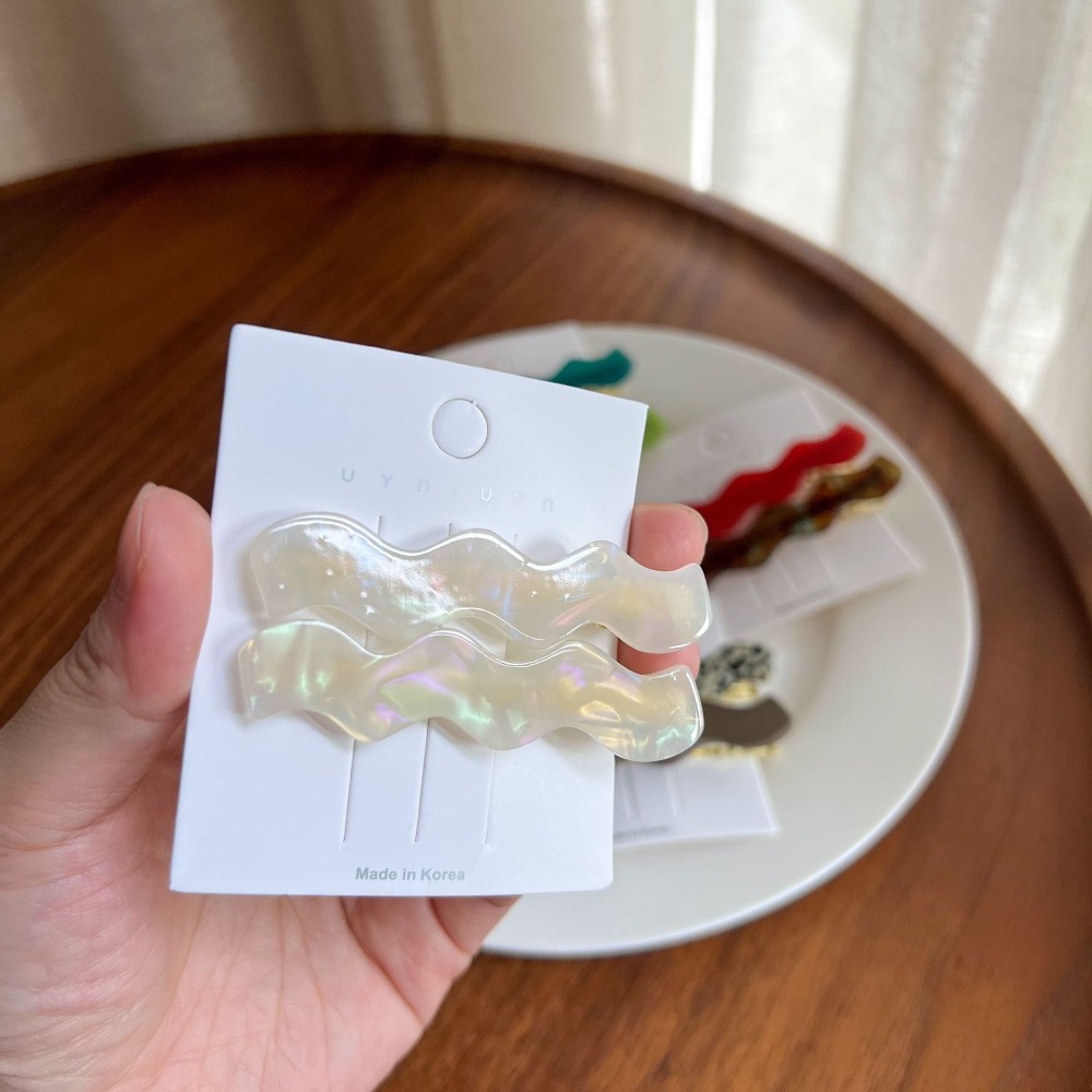 韓國人魚姬波浪鴨嘴髮夾（兩入一組）-細節圖9