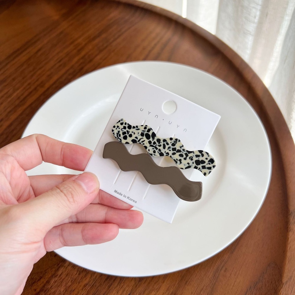 韓國人魚姬波浪鴨嘴髮夾（兩入一組）-細節圖10