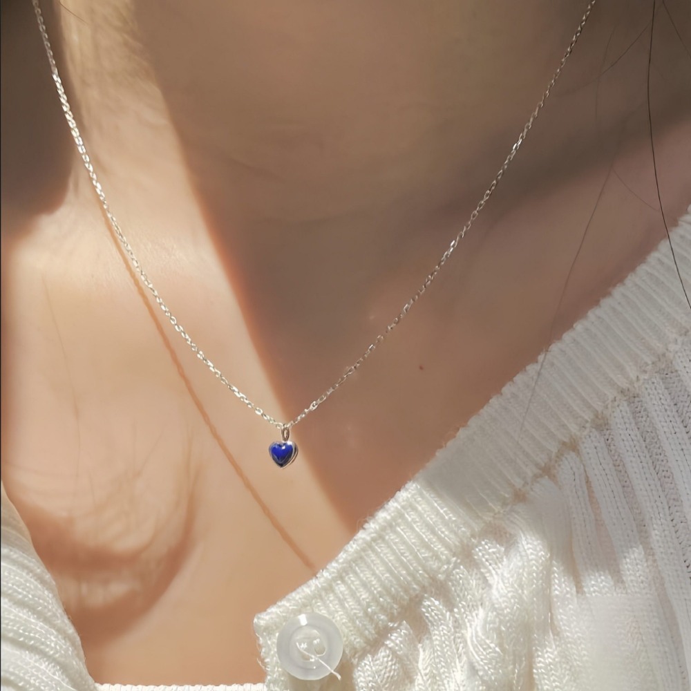 韓國天然水晶mini 愛心項鍊-細節圖5