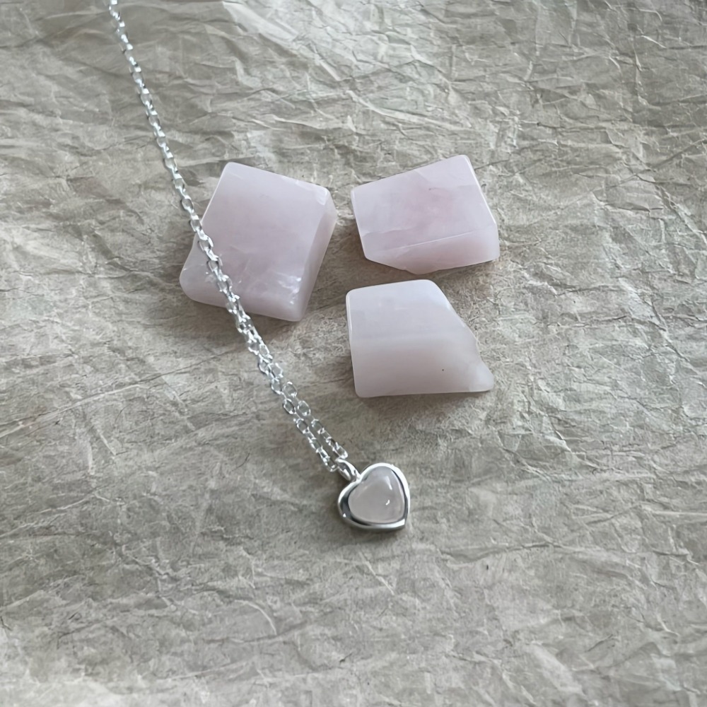 韓國天然水晶mini 愛心項鍊-細節圖6