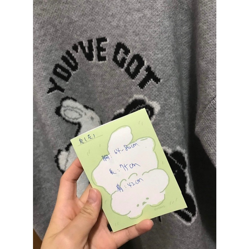 兔子厚磅針織上衣-細節圖2