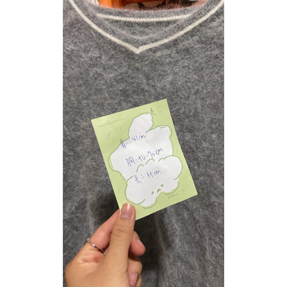 灰色羊毛長袖上衣-細節圖2