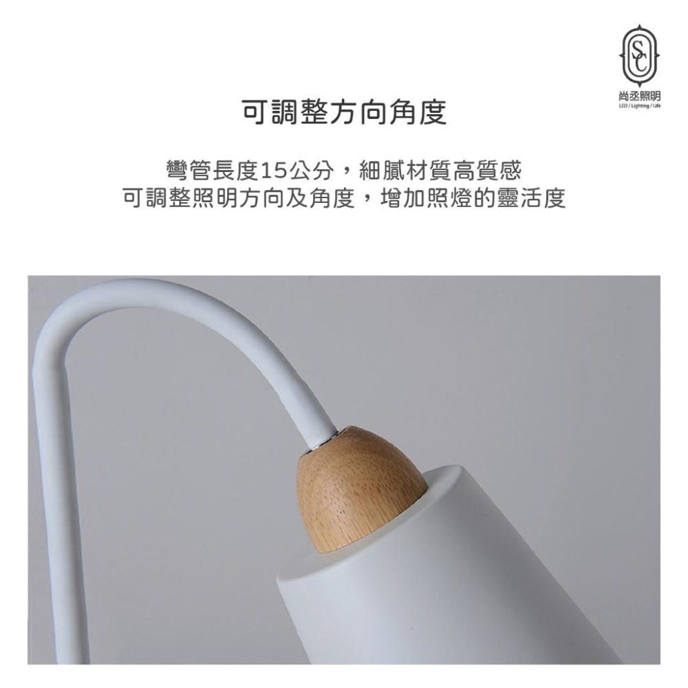 尚丞照明 落地燈 立燈 E27燈泡 木紋 簡約 植物燈泡 可調角度 全電壓 台灣現貨-細節圖3