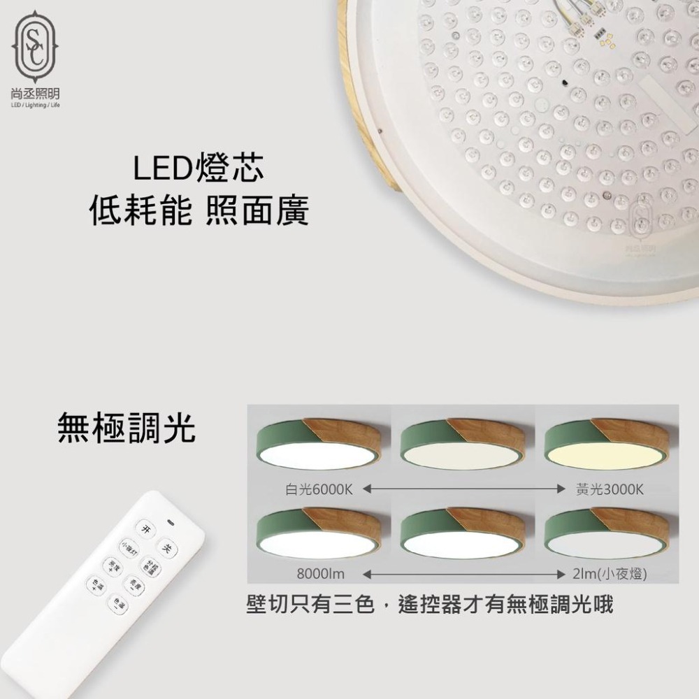 尚丞照明 LED 80瓦 免運 遙控吸頂燈 智慧調光 色溫任意調節 無極變色 附遙控器 壁切可用 客廳 房間 吸頂燈 大-細節圖3