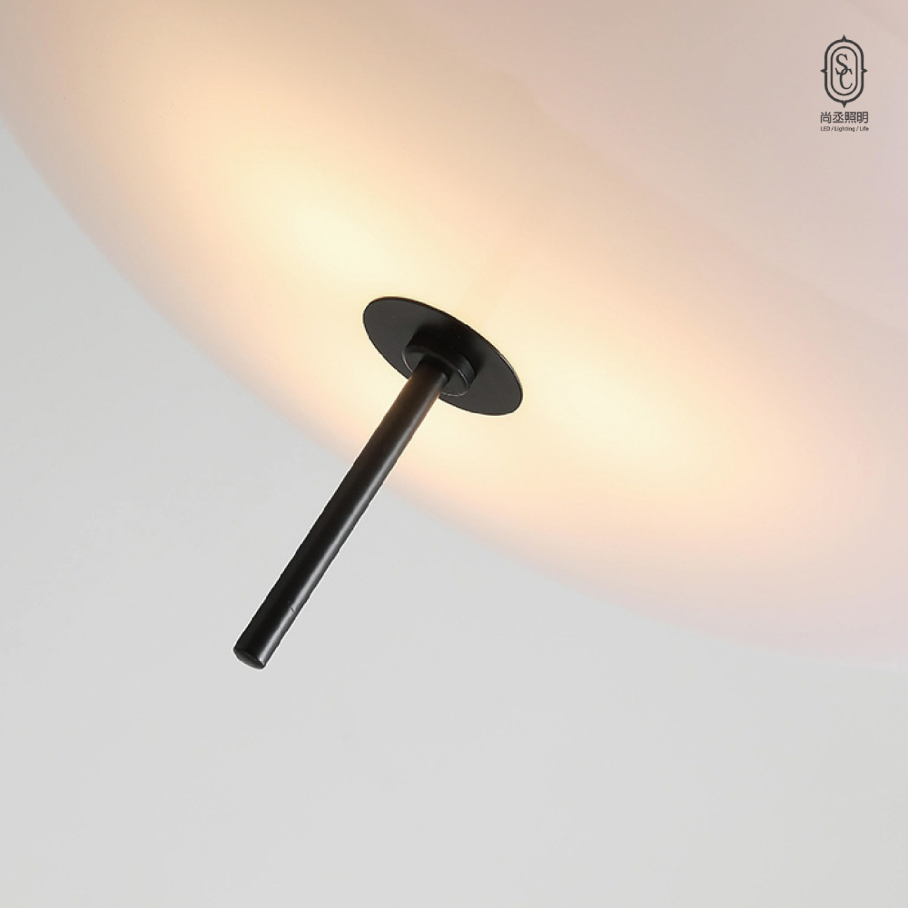 尚丞照明 LED 藝術燈 吸頂燈 吊燈 飛碟型 E27燈泡 可換燈泡 質感 黑色 餐吊燈 中島 大-細節圖4