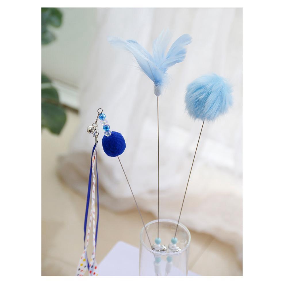 『伊果~現貨秒出』逗貓棒 向陽花逗貓棒 長杆逗貓棒 逗貓 貓咪 自嗨 鈴鐺 貓咪玩具 寵物玩具 寵物用品 流蘇逗貓棒 羽-細節圖7