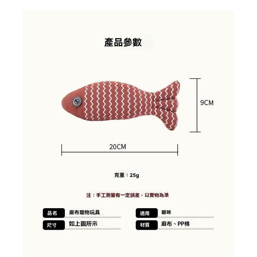 『伊果~現貨秒出』寵物玩具 自嗨 解悶 毛絨玩具 仿真玩具 耐抓 耐咬 磨牙 磨牙玩具 狗玩具 貓玩具 薄荷草 麻布魚-細節圖8