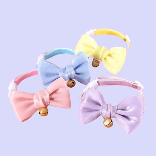 『伊果~現貨秒出』寵物飾品 寵物項圈 寵物項鍊 可調節項圈 蝴蝶結項圈 珠光項圈 鈴鐺項圈 貓項圈 貓項鍊 狗項圈-細節圖3