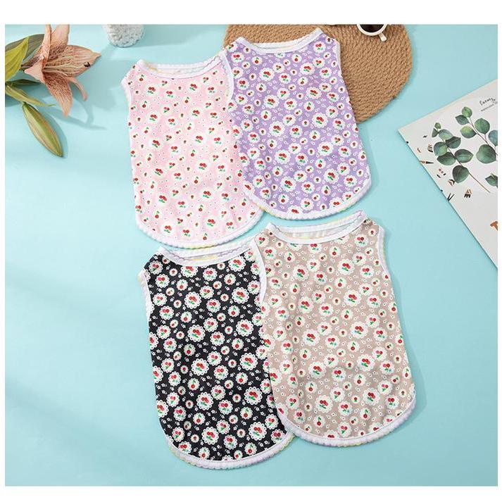 『伊果~現貨秒出』狗背心 貓背心 寵物背心 狗狗背心 碎花背心 小狗碎花背心 貓咪背心 貓咪碎花背心 狗上衣 貓咪上衣-細節圖2