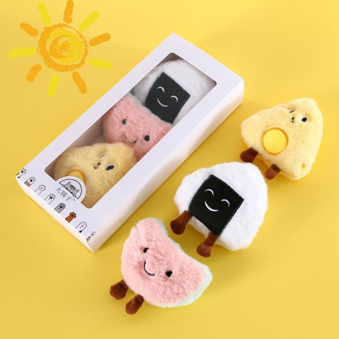 『伊果~現貨秒出』寵物玩具 飯糰娃娃 自嗨 解悶 毛絨玩具 發聲玩具 耐抓 耐咬 磨牙 磨牙玩具 狗玩具 貓玩具 薄荷草-細節圖8