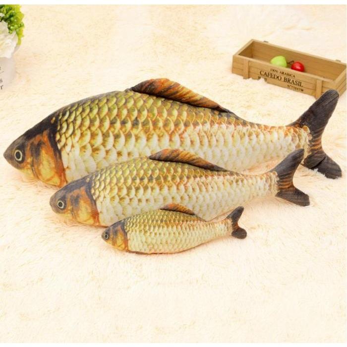 『伊果~現貨秒出』仿真魚 寵物玩具 貓薄荷 鯽魚 貓草玩具 貓薄荷玩具 貓草 貓咪玩具 貓玩具 貓抱枕 逗貓 貓咪紓壓-細節圖3