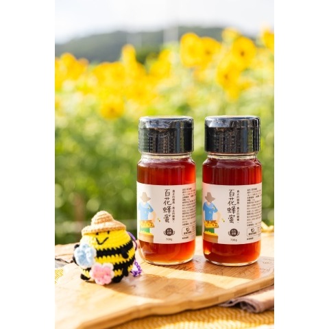 愛蜂坊-百花蜂蜜(主要蜜源咸豐草、日本女貞、苦楝)700克 (玻璃瓶裝)-規格圖1