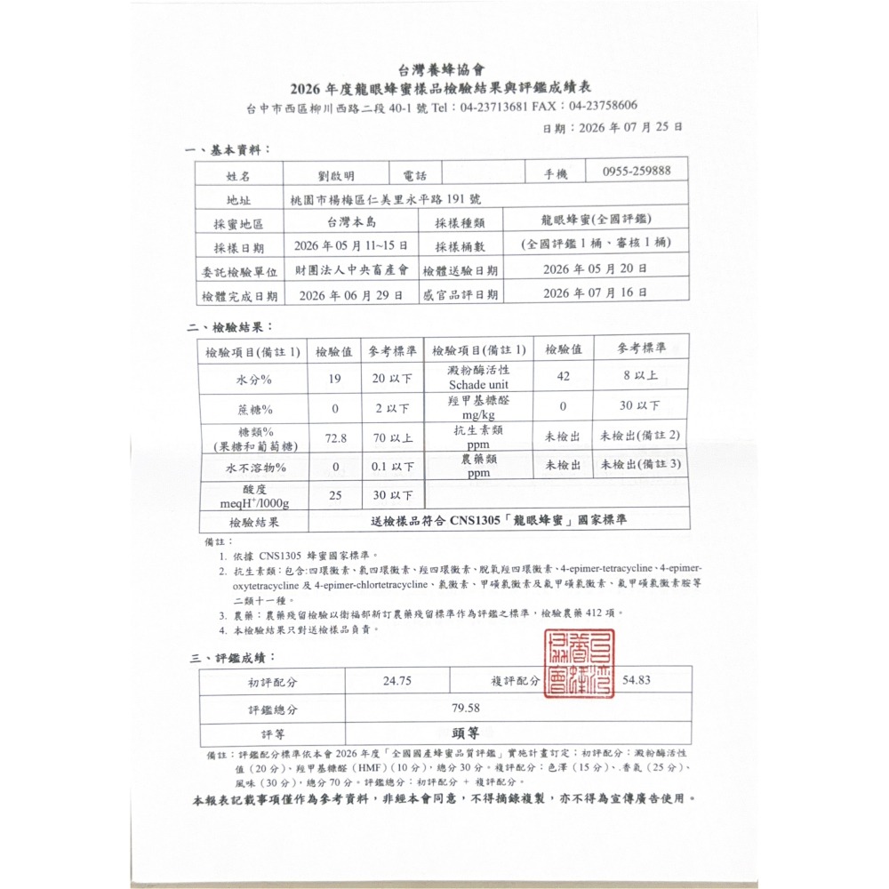 2026全國評鑑頭等獎龍眼蜂蜜-細節圖3