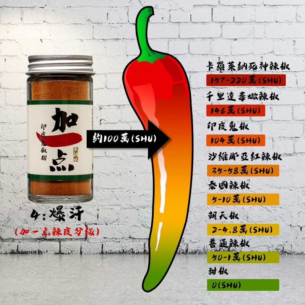 『加一点』純 印度鬼椒粉 超辣 40g 辣椒粉香辣粉鬼椒麵辣麵 Bhut Jolokia Pepper Powder-細節圖2