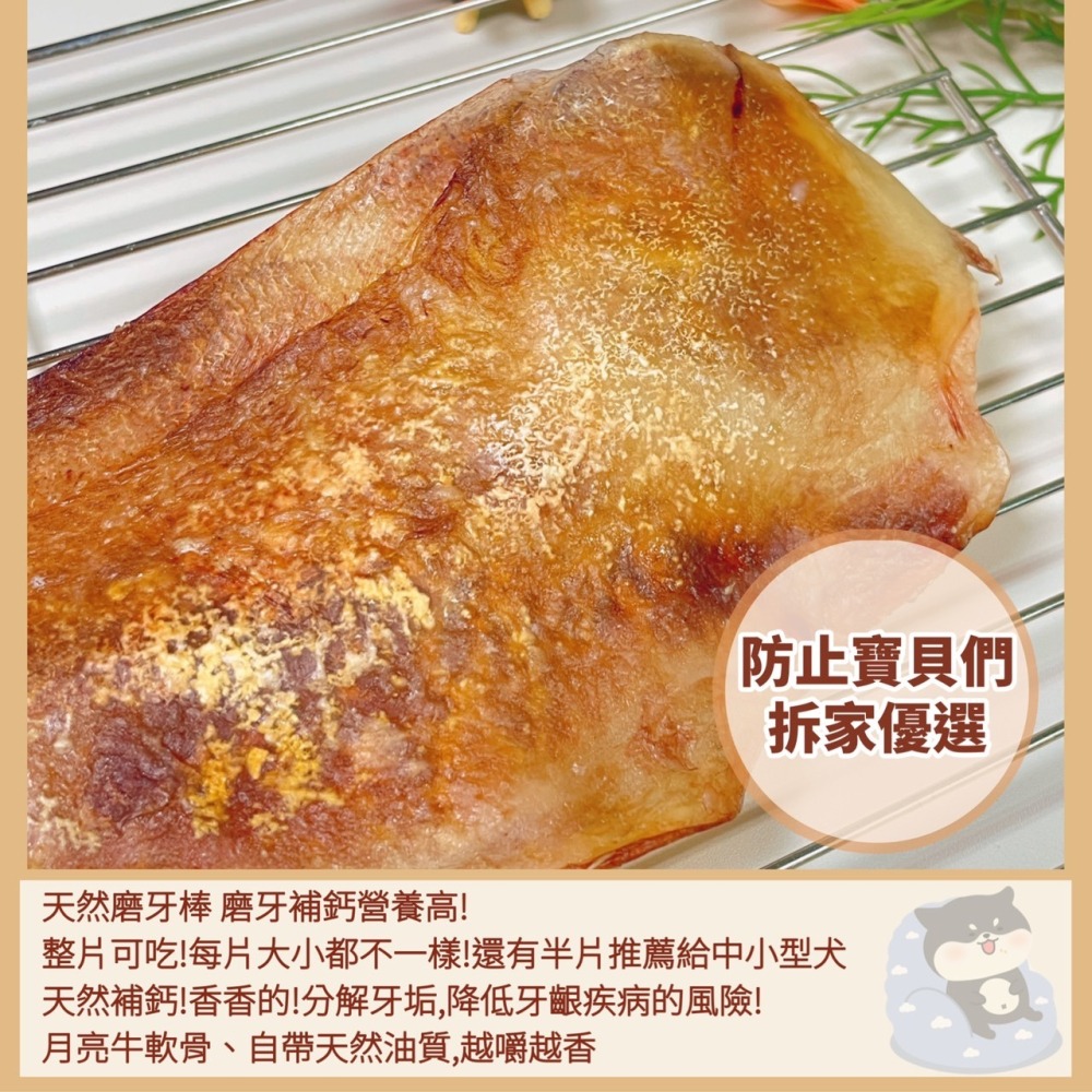 【柴剛吃飽】牛月亮軟骨｜單片真空包裝 耐咬天然零食 天然寵物點心 100%手工寵物零食 無添加寵物零食 狗狗耐咬零食-細節圖3