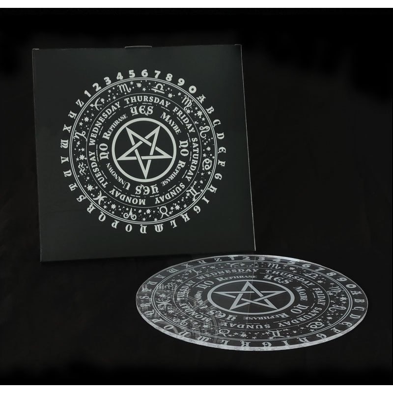 亞克力五芒星靈擺盤 靈擺訊息板 月亮週期 元素力量 Wicca 魔法 女巫 儀式 水晶 擺件 裝飾 神祕學 禮物-細節圖3