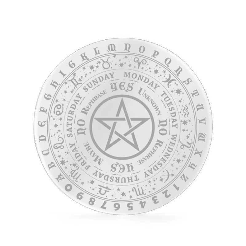 亞克力五芒星靈擺盤 靈擺訊息板 月亮週期 元素力量 Wicca 魔法 女巫 儀式 水晶 擺件 裝飾 神祕學 禮物-細節圖4