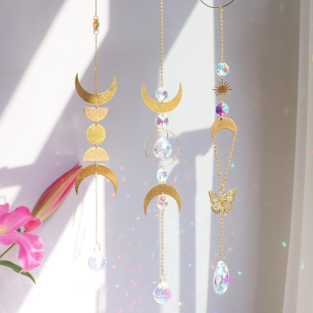 Suncatcher 簡約天體月相太陽捕手｜水晶掛飾 日月眼睛 歐美風 居家窗飾 喬遷禮物-細節圖2