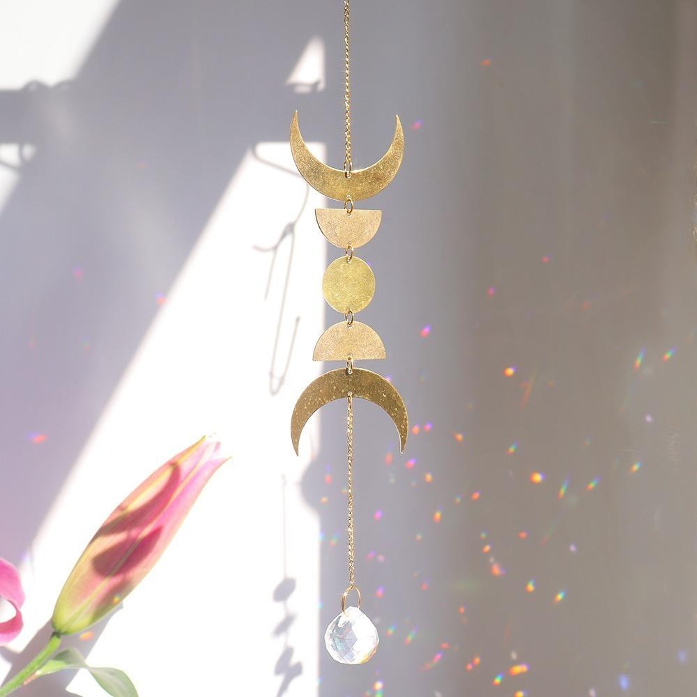 Suncatcher 簡約天體月相太陽捕手｜水晶掛飾 日月眼睛 歐美風 居家窗飾 喬遷禮物-細節圖3