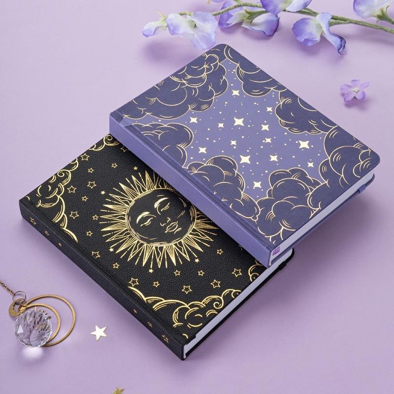 復古白晝星辰手帳本｜Journal 日記 影子書 筆記本 願望清單 感恩日記 新年 交換禮物 年度計畫 跨年 禮物-細節圖6