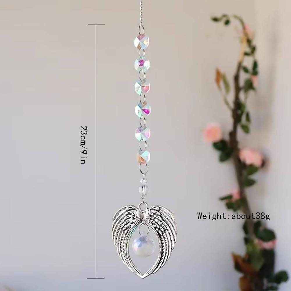 Suncatcher 天使翅膀太陽捕手｜光影療癒 銀色 掛飾 歐美風 居家裝飾 禮物 喬遷擺設-細節圖2