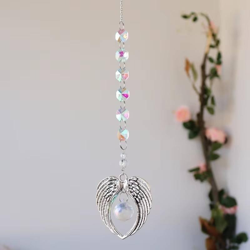 Suncatcher 天使翅膀太陽捕手｜光影療癒 銀色 掛飾 歐美風 居家裝飾 禮物 喬遷擺設-細節圖6