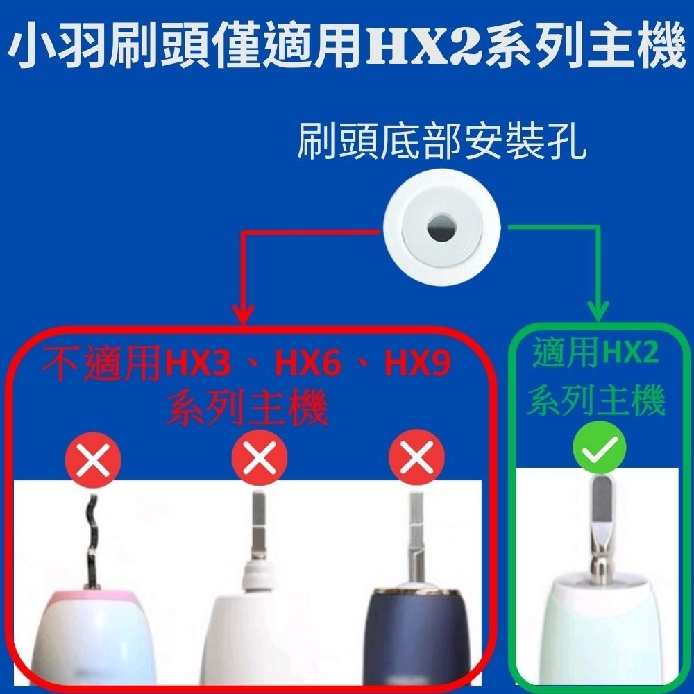 買10送1 飛利浦小羽刷副廠刷頭 小羽刷HX2系列刷頭 HX2421 HX2431 HX2451 HX24-細節圖4