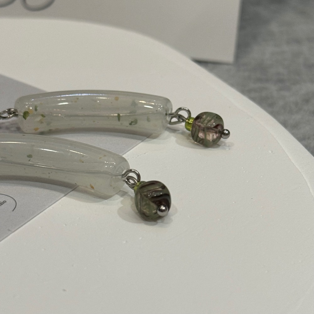 【MeloMade】 ［可愛花花、彎管撞色y2k復古耳環］-細節圖7