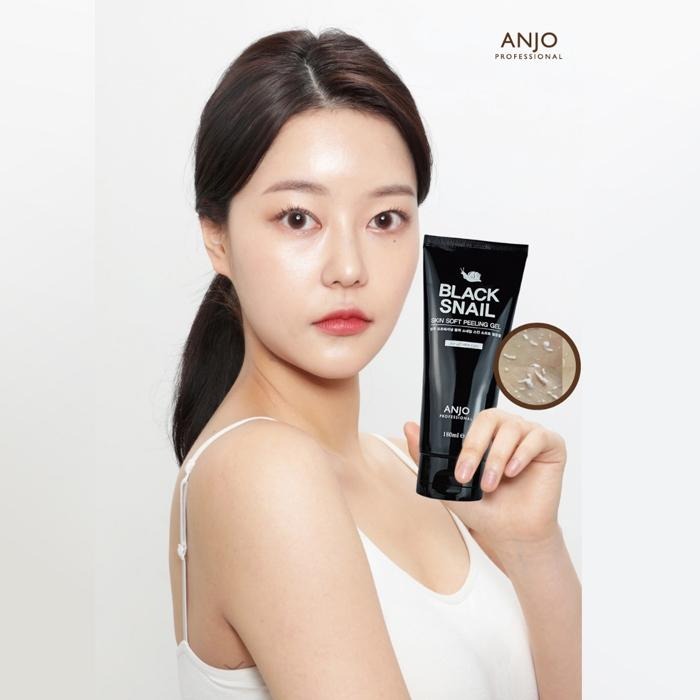 韓國 ANJO 黑蝸牛10倍煥生亮膚去角質 180ml 臉部去角質-PQ美妝-細節圖2