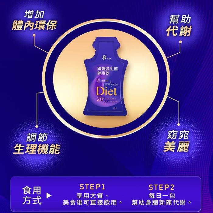 VOW 纖暢益生菌酵素飲 10入/盒 順暢 體內環保 比菲德式菌-PQ美妝-細節圖5