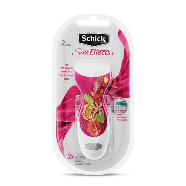 Schick 舒適牌 舒絲除毛刀 1刀把+2刀片 蘆薈+維他命E 女用除毛刀片-PQ美妝-細節圖2